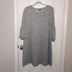 A.n.a. Grey Sweater Dress with Flared Sleeves XL GUC